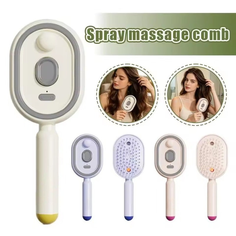 Electric Massage Comb — Essential Oil Spray Hairbrush