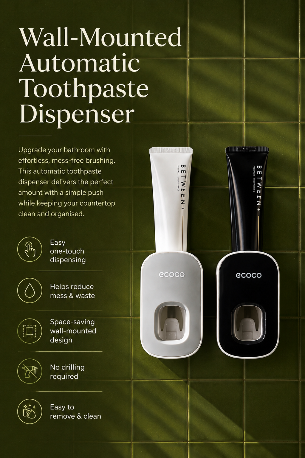 Wall-Mounted Automatic Toothpaste Dispenser