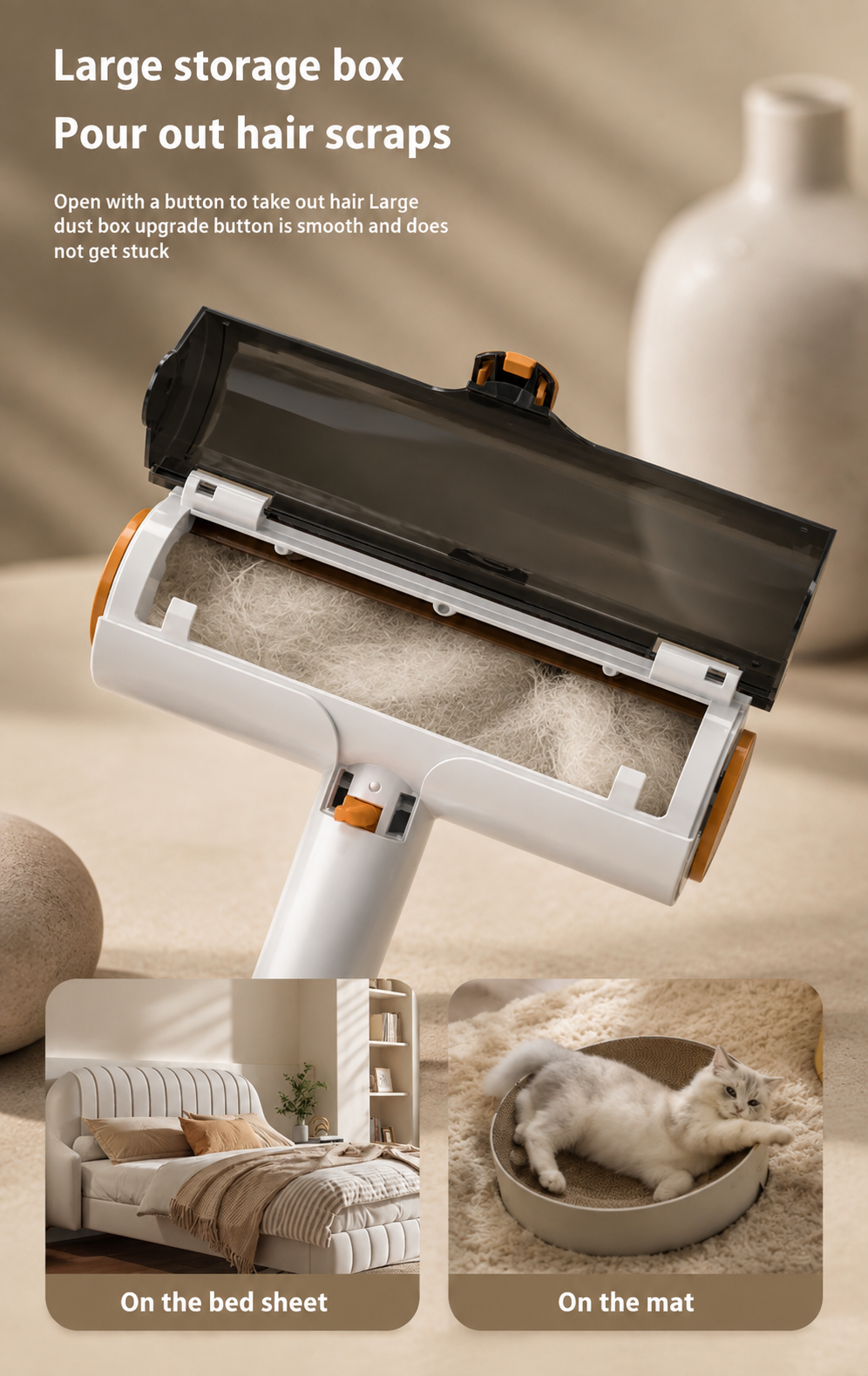 Dierenhaarverwijderaar Roller — 2-in-1 Zelfreinigend