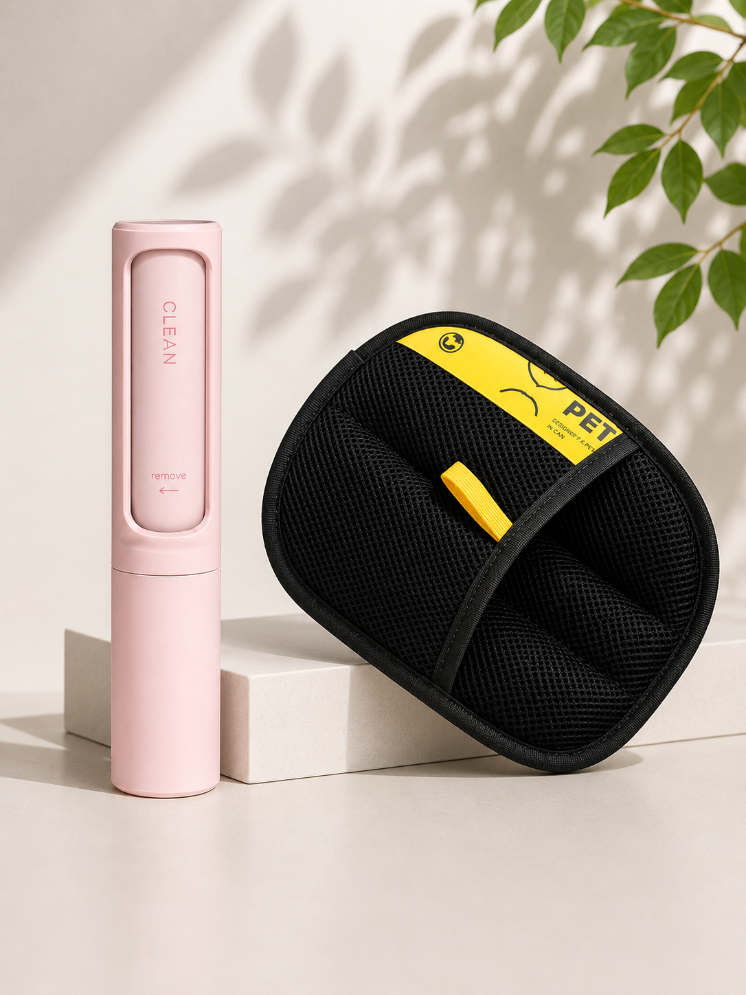 Portable Reusable Pet Hair Remover Brush Self-Cleaning Lint Roller