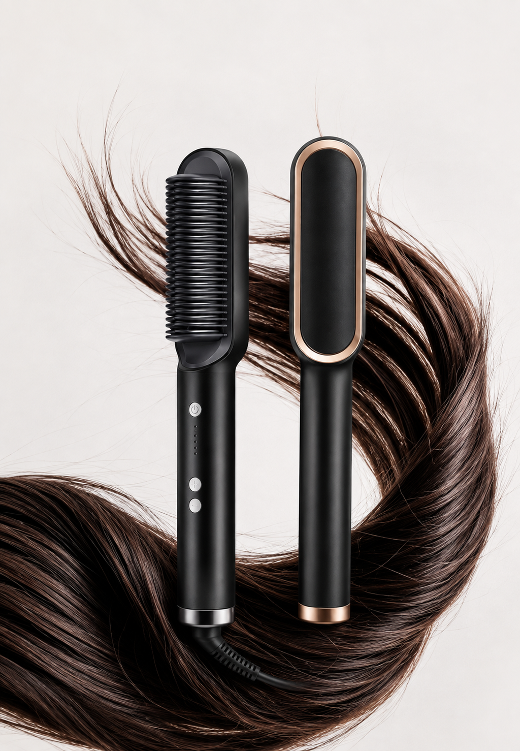 2-in-1 Ceramic Straightening & Styling Brush