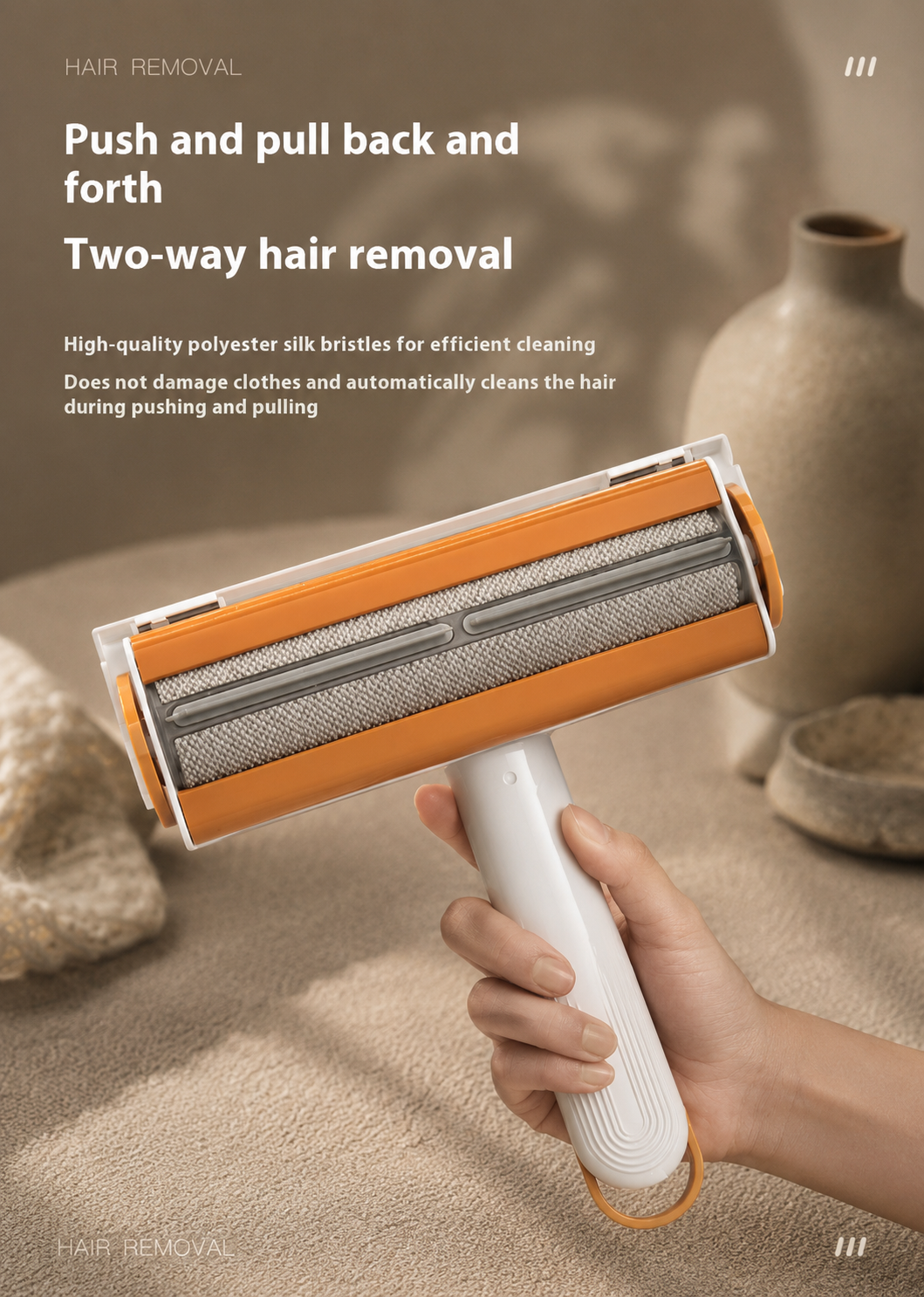 Dierenhaarverwijderaar Roller — 2-in-1 Zelfreinigend