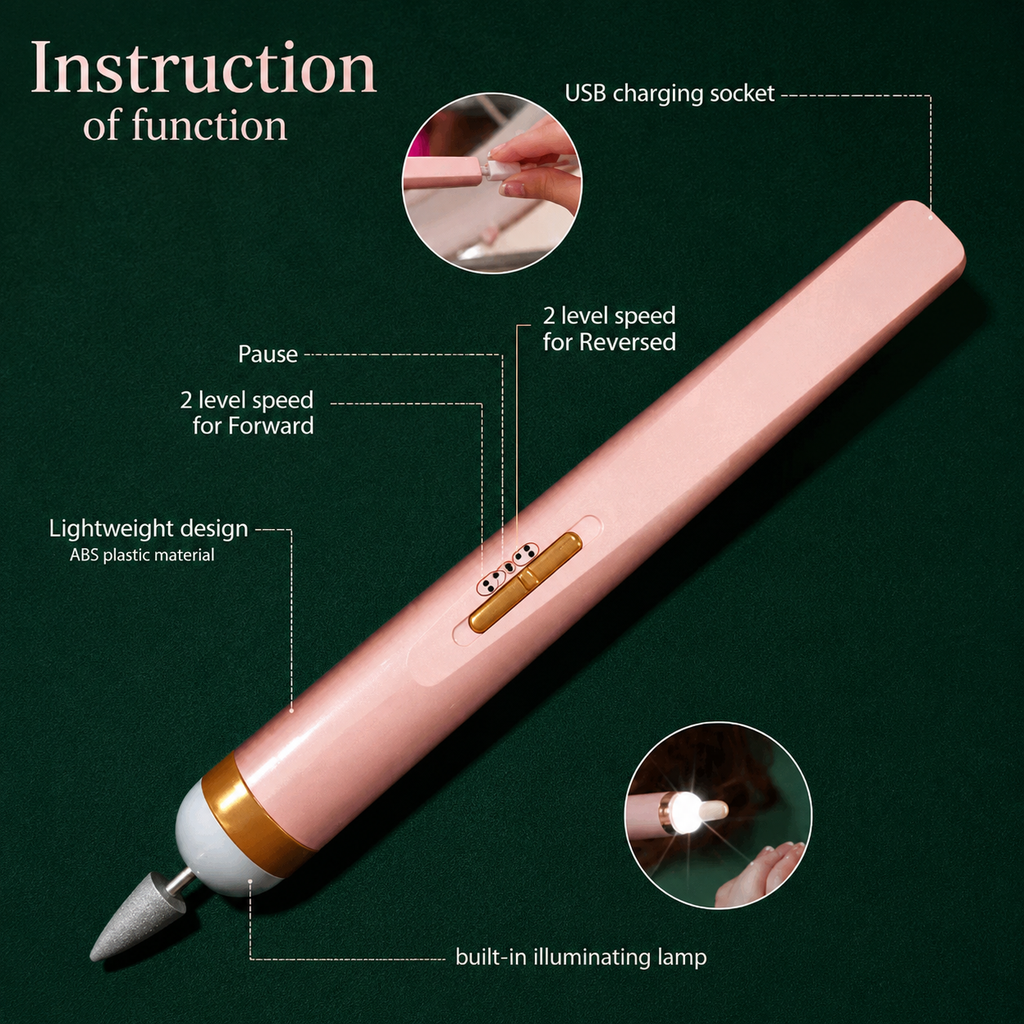 Perceuse à ongles électrique 5 en 1 — Kit de manucure sans fil