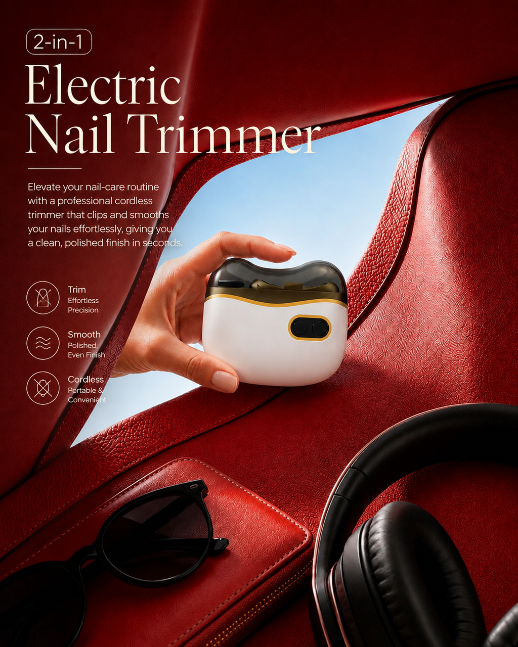 2-in-1 Electric Nail Trimmer